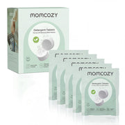 Momcozy front packaging showing five sealed bags and product benefits