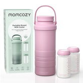 Momcozy front view of cooler showing compact travel-ready design and portability