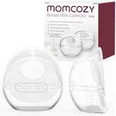 Momcozy vista frontal del colector mostrando forma y capacidad práctica