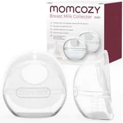 Momcozy vista frontal del colector mostrando forma y capacidad práctica