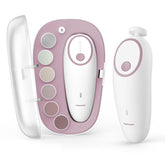 Momcozy vista frontal del recortador con diseño ergonómico y seguridad