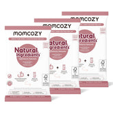 Momcozy paquete frontal de toallitas mostrando diseño y cantidad útil
