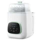 momcozy front view of KleanPal Pro showing compact white unit for countertop convenience