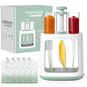 Momcozy Squeeze Station front view showing compact all-in-one unit for efficient prep