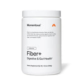 Momentous Fiber+ frente del envase mostrando formato y sin sabor, fácil integración