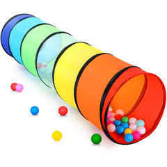 Moncoland front view rainbow tunnel showing colorful safe play space