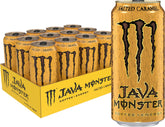 Monster Java Salted Caramel front can showing label and 15 fl oz size, clear branding benefit