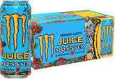 Monster Mango Loco front can showing bold label and refreshing appeal