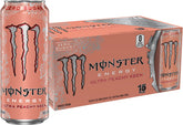 Monster Ultra Peachy Keen front can showing label and serving size benefit