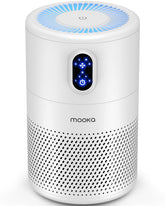 MOOKA B-D02L front view showing clean modern design and control panel benefits air circulation