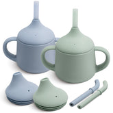 Moonkie vaso frontal pack de 2 mostrando diseño seguro y compacto