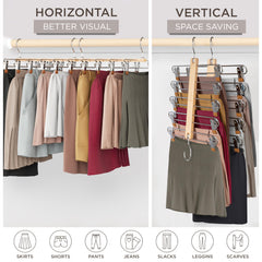 MORALVE vertical hanging mode in closet to multiply hanging space