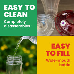 More Birds glass bottle closeup highlighting stain-resistant glass and freshness benefit