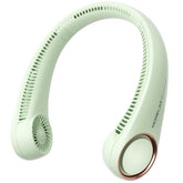 Morelax ventilador de cuello vista frontal que muestra diseño ergonómico y ventilación 360°