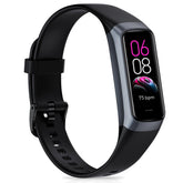 Moremore front view showing watch face and strap, clear readable display benefit