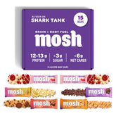 MOSH front packaging 15ct showing variety and healthy snacks benefit