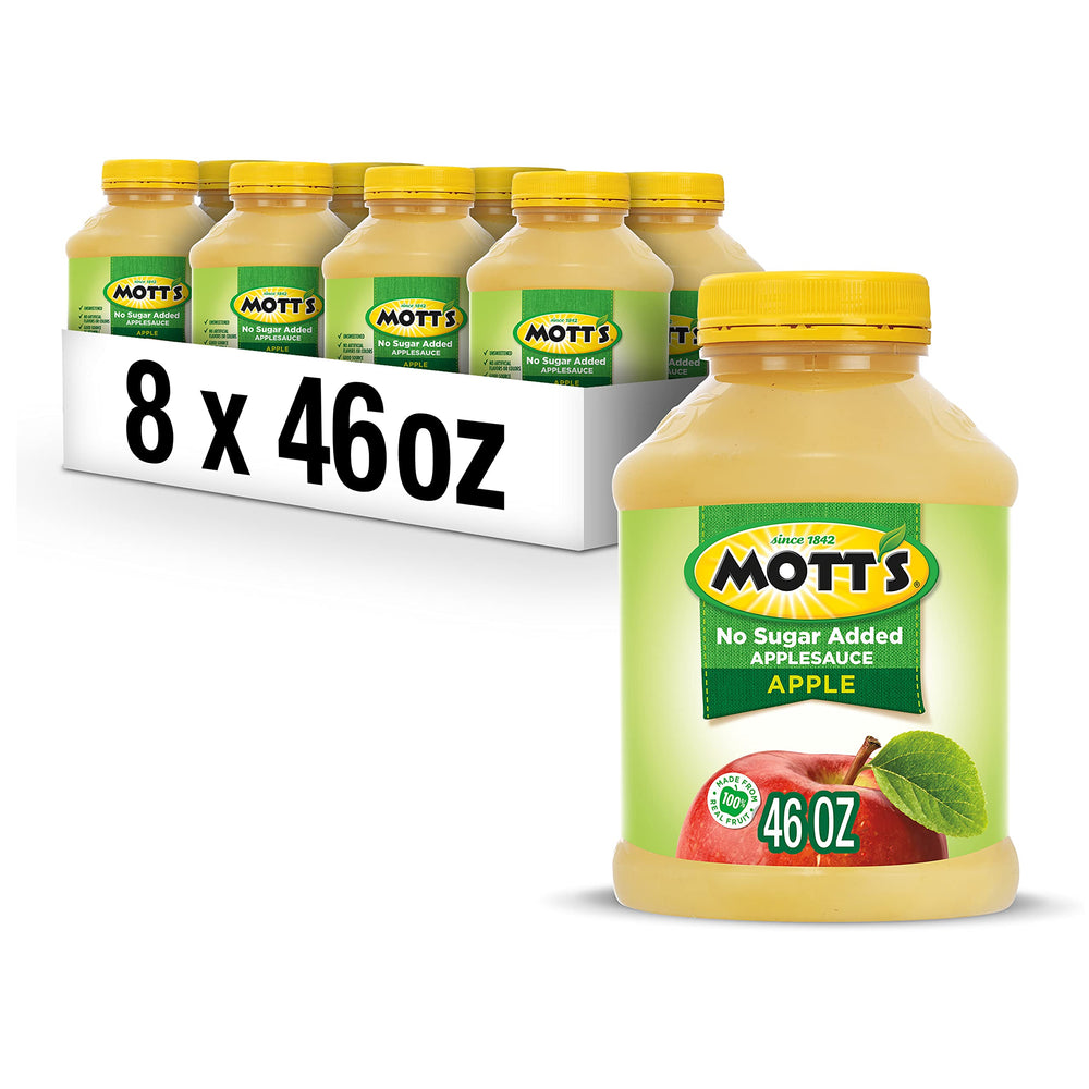 Mott's frasco 46 oz frente mostrando etiqueta clara y cantidad