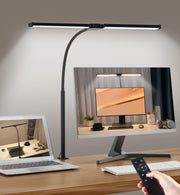 Motumen vista frontal de la lámpara con luz uniforme, ideal para oficina