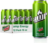 Mountain Dew AMP Original front packaging showing bold logo and citrus appeal, great grab-and-go energy