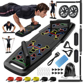 MQRW vista frontal de la tabla push up mostrando estabilidad y portabilidad