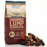 Mr. Bar-B-Q front of bag showing 8 lb charcoal and quick identification benefit