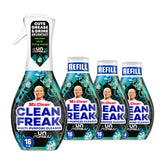 Mr. Clean kit frontal mostrando botella y recargas, conveniencia y poder