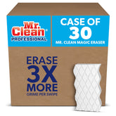 Mr. Clean pack front view showing 30 heavy-duty pads and benefit of bulk supply
