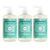 Mrs. MEYER'S vista frontal del envase con aroma menta y diseño claro
