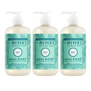 Mrs. MEYER'S vista frontal del envase con aroma menta y diseño claro