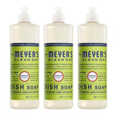 Mrs. Meyer's frente del empaque mostrando botella y beneficio limpieza eficaz