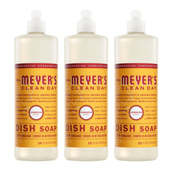 Mrs. MEYER'S botella frontal clementine muestra diseño y capacidad
