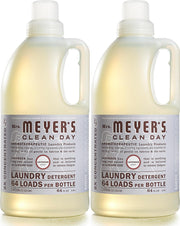 Mrs. MEYER'S front packaging showing lavender scent and size benefit: clear labeling