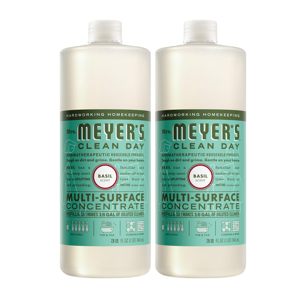 Mrs. MEYER'S vista frontal del pack 2, limpieza eficaz y ahorro
