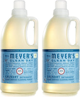 Mrs. Meyer's Rain Water front packaging showing bottle and scent benefits