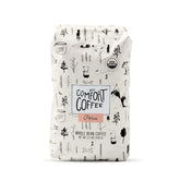 Mt. Comfort Coffee front 2.5 lb bag showing packaging and freshness benefit