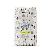 Mt. Comfort Coffee front packaging showing 2.5 lb bag and resealable benefit