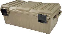 MTM ACDC30 vista frontal de la caja Dark Earth con cierre seguro