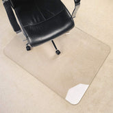 MuArts front view of clear chair mat showing full size and clean finish