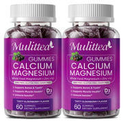 Mulittea front packaging showing vegan calcium gummies and benefits