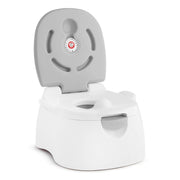 Munchkin front view of grey 3-in-1 potty showing stable design and easy access
