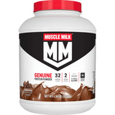 Muscle Milk frente del envase mostrando el tamaño y beneficios en la etiqueta