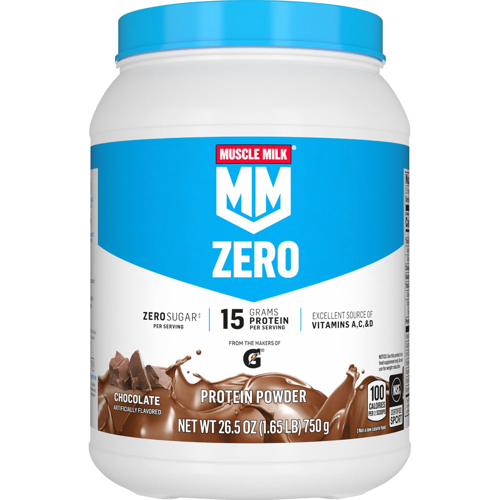 Muscle Milk envase frontal chocolate mostrando etiqueta y beneficios