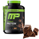 MusclePharm envase frontal mostrando etiqueta y beneficio proteína completa