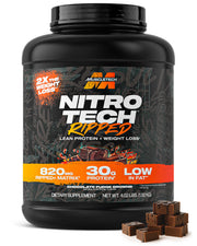 MuscleTech Nitro‑Tech Ripped front packaging showing product benefits