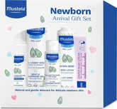 Mustela boxed gift set displayed, brand offering convenient newborn care