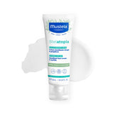 Mustela empaque frontal Stelatopia mostrando tubo y beneficios