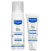 Mustela foam shampoo front packaging showing gentle formula benefit