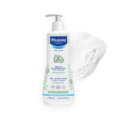 Mustela front label bottle showing product name and gentle formula benefit