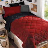 MUXHOMO front view comforter on bed showing neat fit and coordinated look