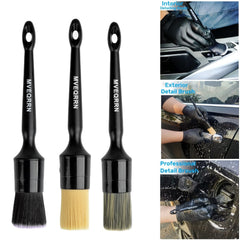 MVEQRRN brocha de pelo de jabalí atacando suciedad en llanta para limpieza profunda exterior